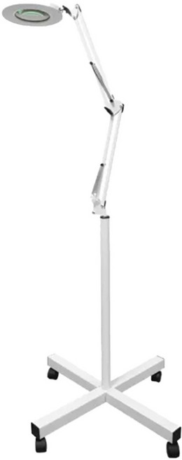 專業八倍鏡 LED環形放大鏡檯燈 21-006-S8XWH 滑輪款, 白色