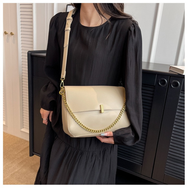 RlikeU 체인 심플 미디엄 숄더백 데일리 크로스백 BAG-4857