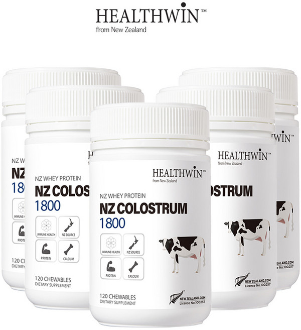 헬스윈 뉴질랜드 초유 1800, 5개, 120정