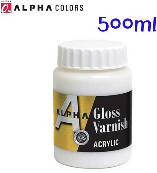 알파 아크릴보조제 골드레벨 그로스바니쉬 Gloss Varnish 500ml