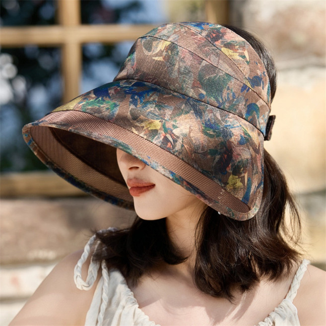 YIEUN 꽃무늬프린터 바이저 썬햇 산책 여행 나들이 자외선차단 여름모자