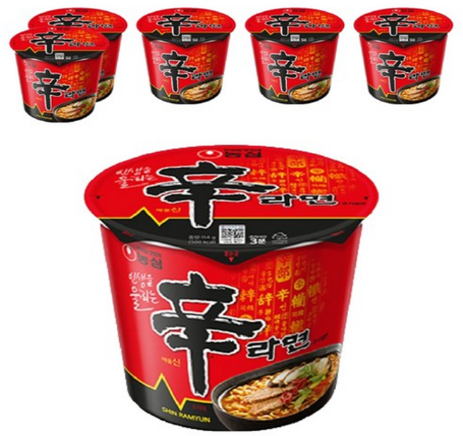 농심 신라면 큰사발 114g, 60개