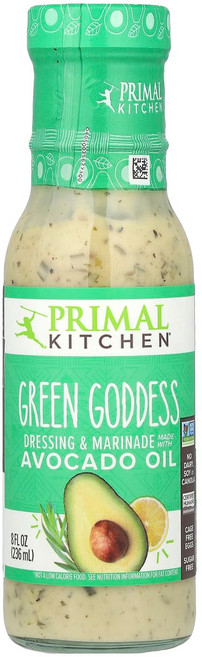 프라이멀 키친 드레싱/마리네이드 아보카도 오일 함유 그린 가디스 236ml(8fl oz) PMK-00634, 1개