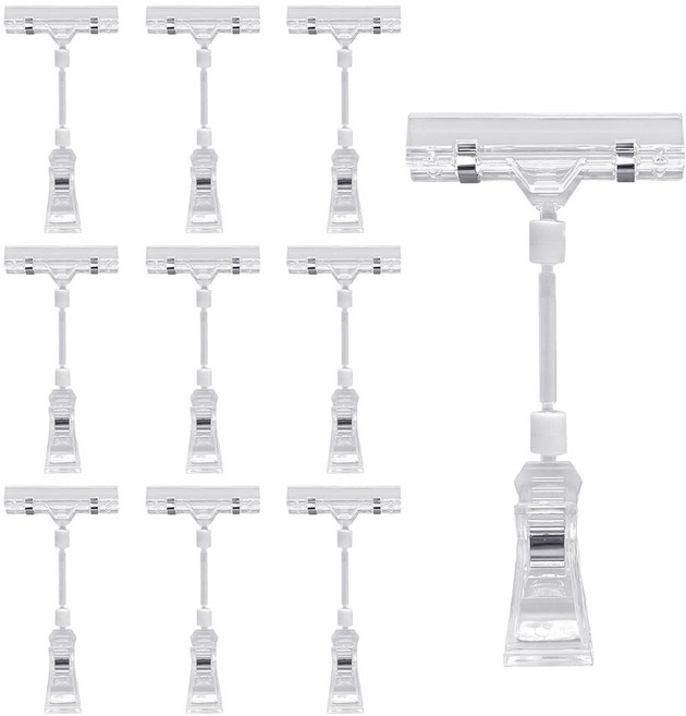 POP 집게꽂이 쇼클립 가격표 투명, 10개