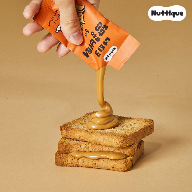 [유통기한임박 핫딜/26.01.02] 너티크 짜먹는 땅콩버터 (30gX10개), 1박스, 300g