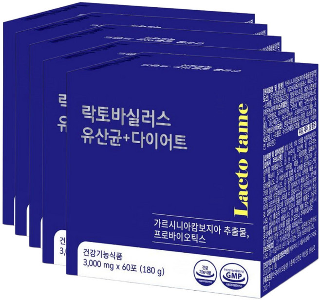 락토바실러스 유산균다이어트60포 5박스
