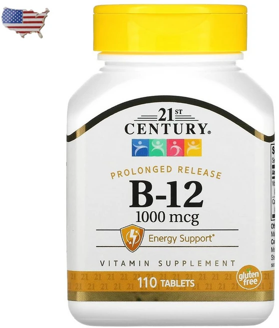 21세기 센츄리 B 12 지연 방출 1000mcg 110정 비타민, 1개, 기본 - 쿠팡