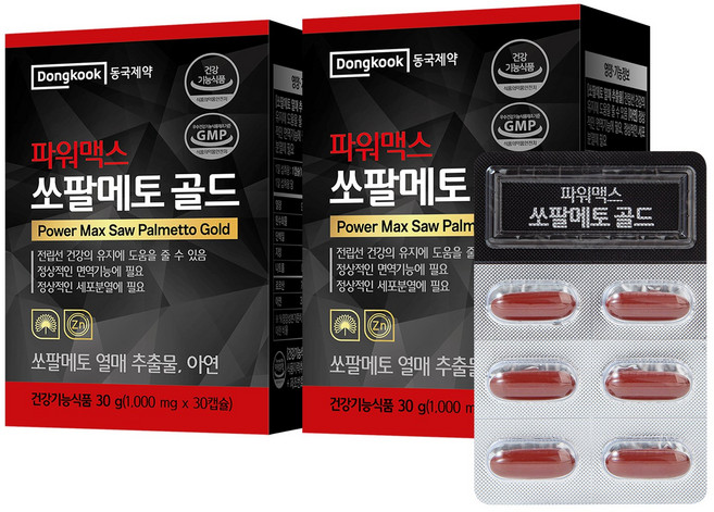 동국제약 파워맥스 쏘팔메토 골드, 30정, 2개