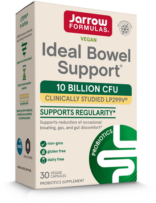 Jarrow FORMULAS 賈羅公式 Ideal Bowel Support益生菌素食膠囊, 30顆, 1盒