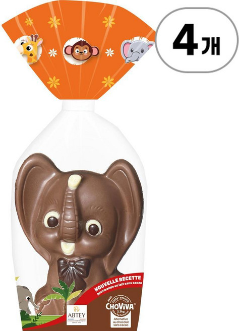 앱테이 초비바 엘리펀트(코끼리) 몰드 ABTEY Choviva Elephant Molding 120g, 4개