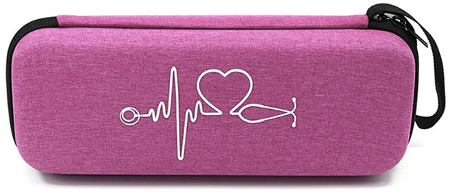 3m Littmann Classic III 청진기를위한 더블 지퍼 운송 케이스 저장 백, 로즈 레드