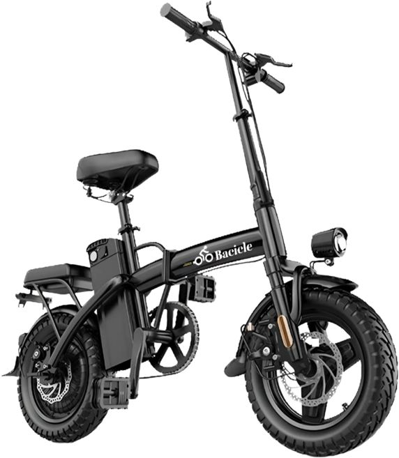 Bacicle 전기자전거 자토바이 접이식 전동 바이크 48V 고출력 모터 경량 배달, 1. 기본형/10Ah/35km 고탄소강, 알루미늄 합금
