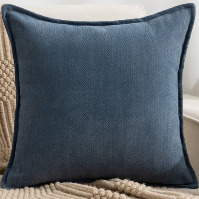 서플라이랩 솔리드 헤링본 쇼파쿠션 국산솜 포함, 옵션5. 네이비블루