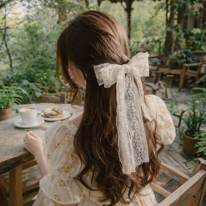 도크몰 셀프 웨딩 소품 반묶음 리본 헤어핀