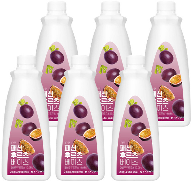 타코 패션후르츠 베이스 2kg, 6개