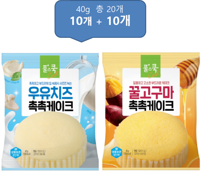 풀무원 우유치즈케익 고구마케익 40g, 1개
