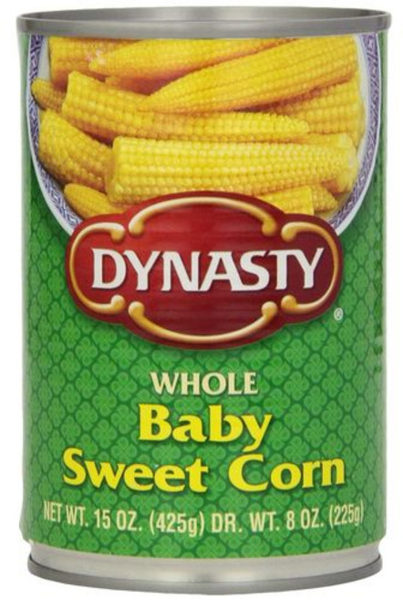 다이너스티 베이비 옥수수 15온스 (12개 팩) Dynasty Corn Baby 15-Ounce (Pack of 12), 달콤한  옥수수, 15온스(12개들이 팩), 1개