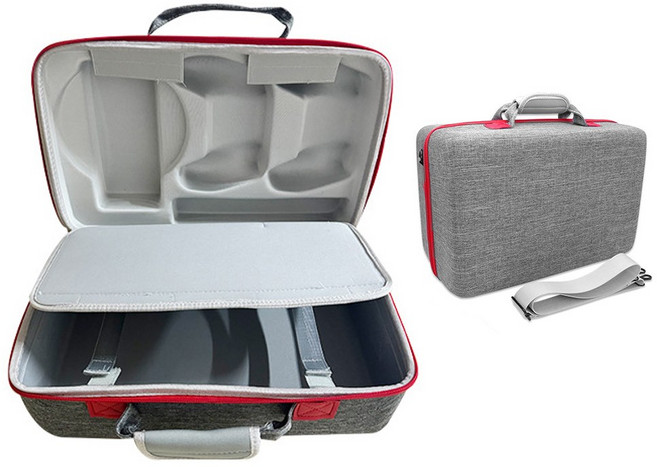 엠세일러 PS5 슬림 가방 하드 케이스 파우치 듀얼센스 거치대 보관 올인원, 그레이, 1개, PS5 슬림 전용 올인원 가방