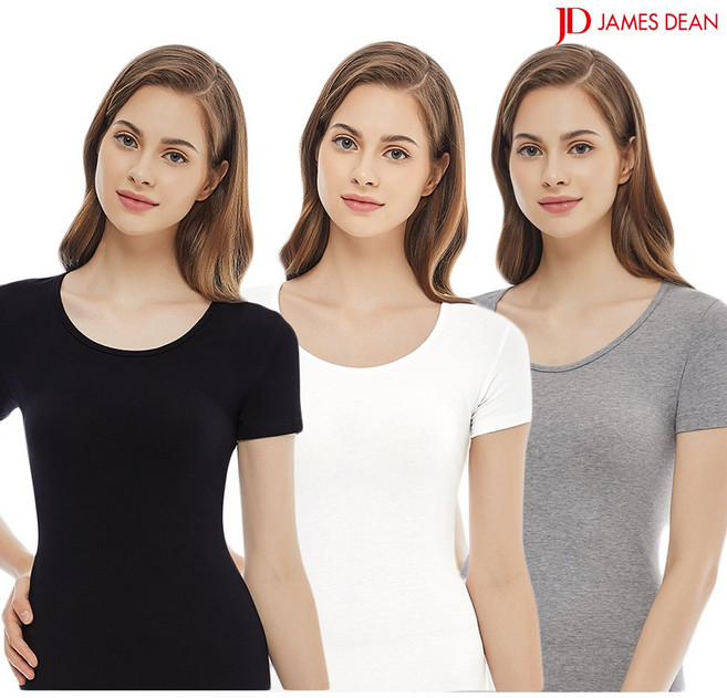제임스딘 여성 면스판 반팔 런닝 1매 V014
