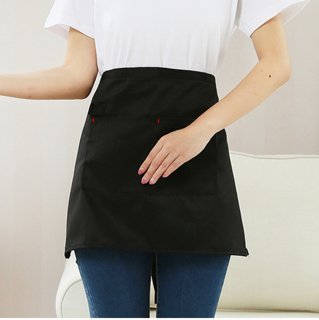 쿠몽 하프 앞치마 하프형 앞치마 카페, 1개, 하프앞치마 블랙