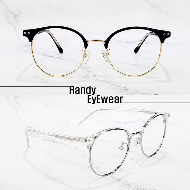 동글이 가벼운 하금테 반무테 데일리 안경테 52081