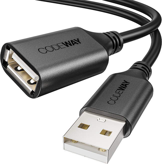 코드웨이 USB 2.0 연장케이블, 1개, 1m