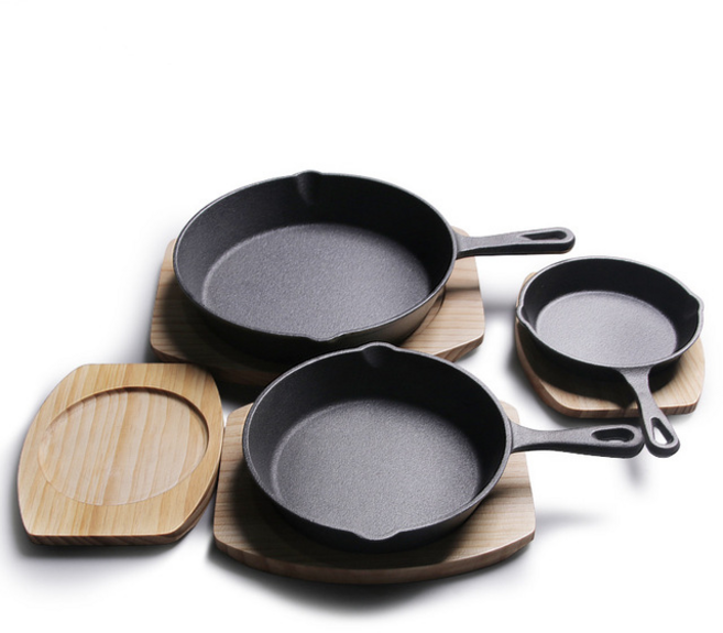 D-cooker 무쇠주물 후라이팬 인덕션 가스레인지 캠핑화로, 나무받침 없음, 20cm, 1개