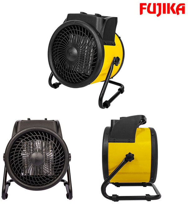 Fujika 고효율 작지만강한 PTC 온풍기 3kw 옐로우전기온풍기 열풍기 업소용온풍기 산업용온풍기, 단품