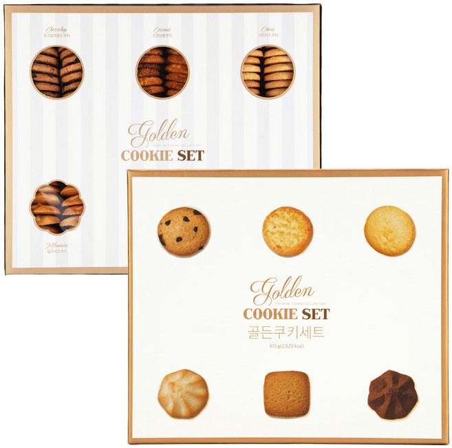 [신라명과] 골든쿠키 선물세트, 1박스, 620g