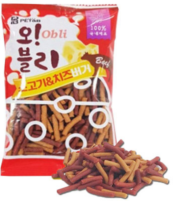 파밀 오블리 강아지 버거간식, 소고기&치즈, 100g, 30개