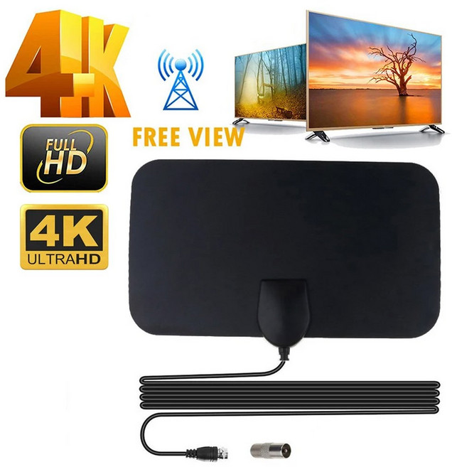 글로벌 디지털 TV 용 4K 안테나 RV 실외 자동차 실내 스마트 신호 수신기 1080P DVB-T2 4000 마일 HD 부스터, Digital TV antenna, 1개