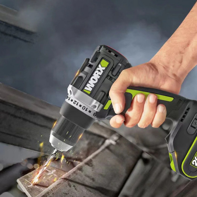 2100rpm WORX WU182.1 최대 20V 충전 드릴 드라이버 풀세트, 1개