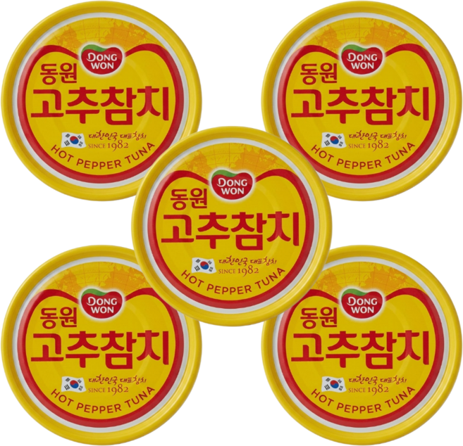 동원 고추 참치, 100g, 5개