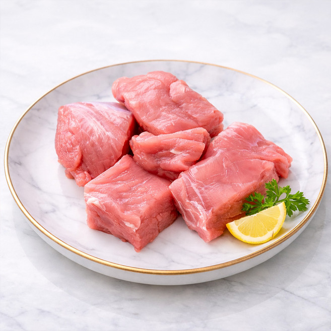 한돈 냉장 생 돼지안심 헬스고기 다이어트 돈까스 카레용 장조림 탕수육, 500g, 1