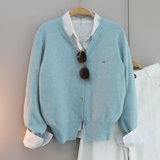 달콩 여성 국내제작 고퀼리티 해린팬던트니트가디건 봄가디건 크롭가디건