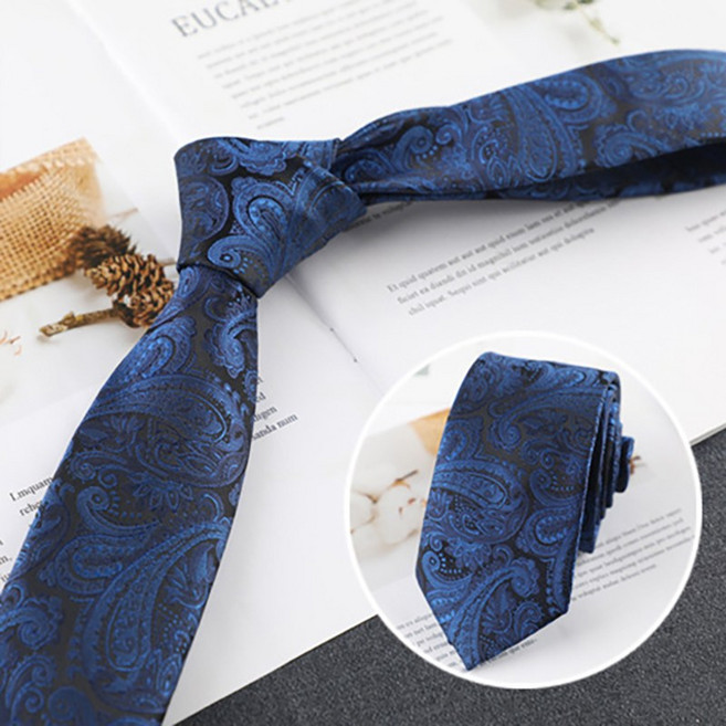 남자 수동 슬림넥타이 6cm 무지 패턴 7종 정장 타이 면접 결혼식 장례식 출근용