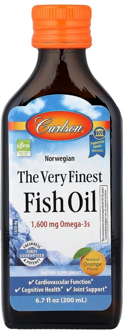 칼슨 노르웨이산 피쉬오일 The Very Finest Fish Oil 오렌지 200ml, 1개 - 쿠팡