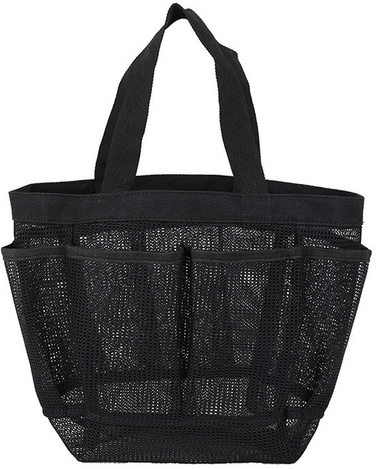 휴대용 메쉬 샤워 캐디 대학 기숙사 대형 욕실 토트백 8 포켓 xobw