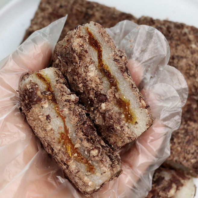 장평방앗간 통팥 호박고지 팥 시루 찰떡 개별포장, 1개, 2kg