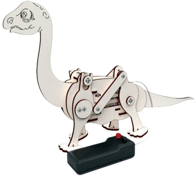 繁中全彩說明書 DIY 腕龍 X13 木製科學玩具 機器人 恐龍 科學 STEAM 教材包