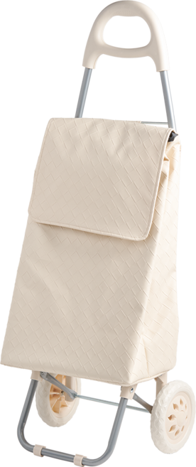 트루쿡 프리미엄 가죽 쇼핑카트 대용량 장바구니, 1개, 베이지