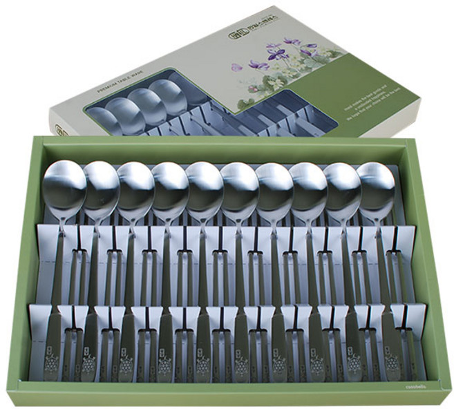 한일스텐레스 거북이수저세트(10벌) 숟가락+젓가락세트, 1세트, 숟가락 10p + 젓가락 10p, 1개