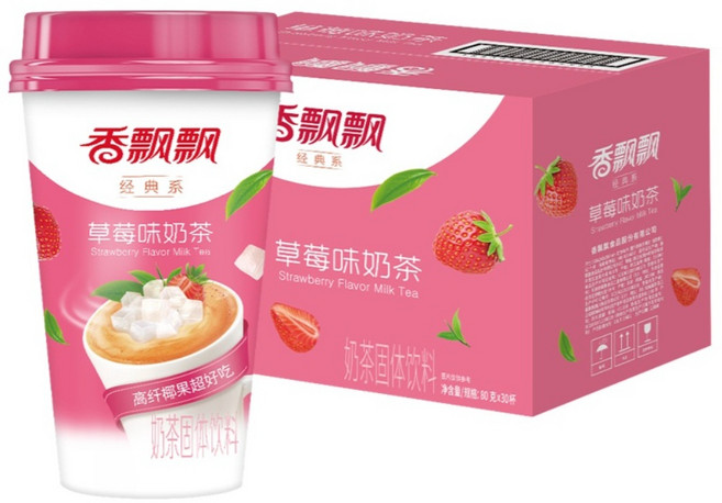 밀크티 6종 30컵 여러가지맛 편리한 타먹는 밀크티가루 밀크티분말 믹스 중국 홍차음료, 딸기맛, 1개입