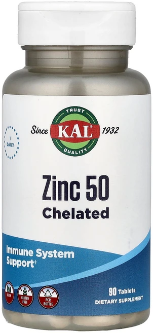 칼 KAL 아연 50 킬레이트화 90정122456원산지:기타, 칼 KAL, 아연 50 킬레이트화, 90정122456원, 1개 - 쿠팡