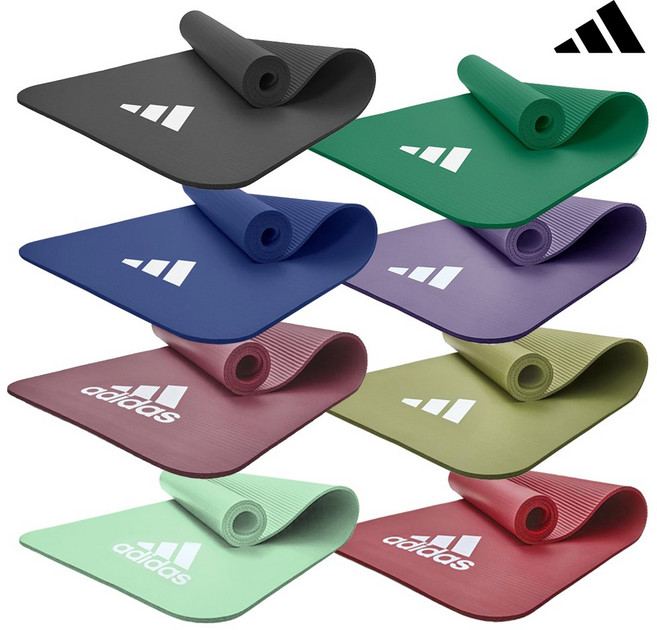 아디다스 NBR 요가매트 7mm 피트니스 두꺼운 푹신한 헬스 운동, 와일드핑크, 1개