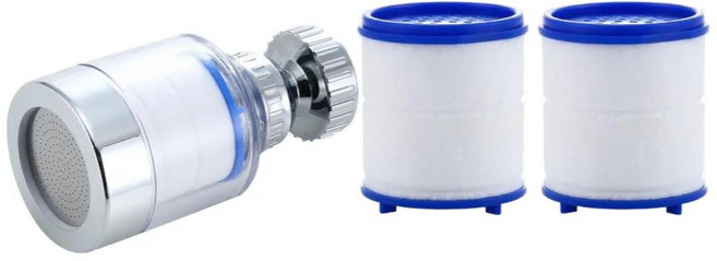 수도꼭지 정수기 360도 회전 필터 버블러 마운트 물 절약 가정용 주방 욕실에 대한 안티 스플래시, 01 CHINA, 08 bubblers 2 filters