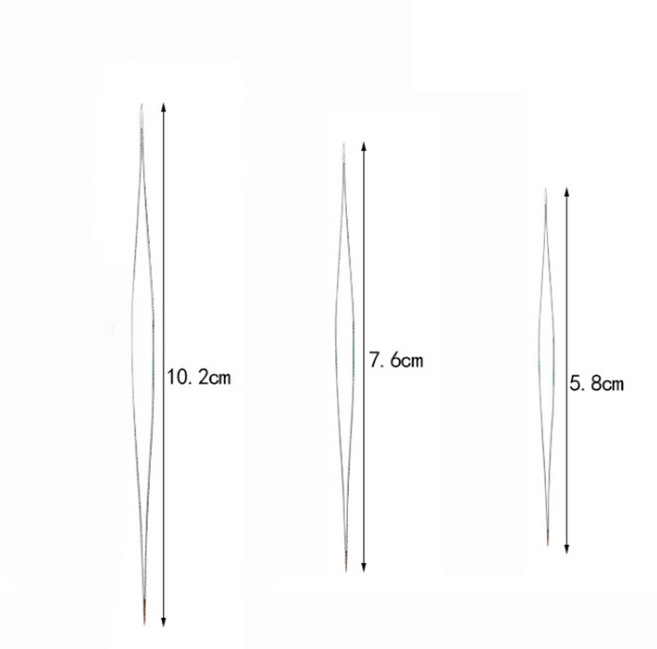 [루앤블리] DIY 비즈 주얼리 공구 평집게 빗살집게 구자말이 롱노우즈 니퍼 오링반지, 비즈바늘 58cm, 1개