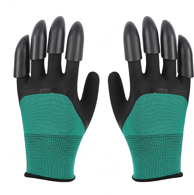 소요상점 양손 갈고리 장갑 원예용, 그린(L), 1세트