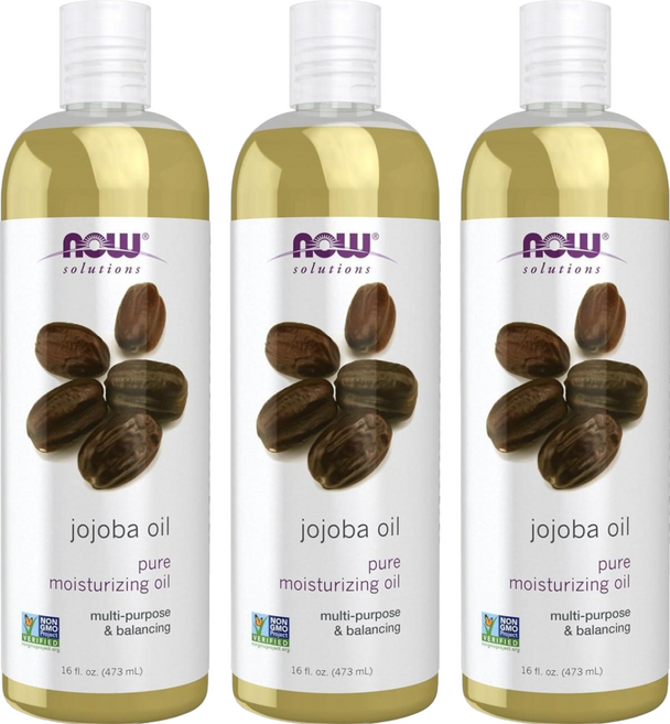 나우푸드 호호바 오일 퓨어 모이스처라이징, 473ml, 3개