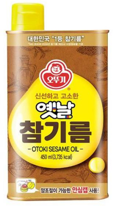 오뚜기 옛날참기름(캔) 450ml 1개
